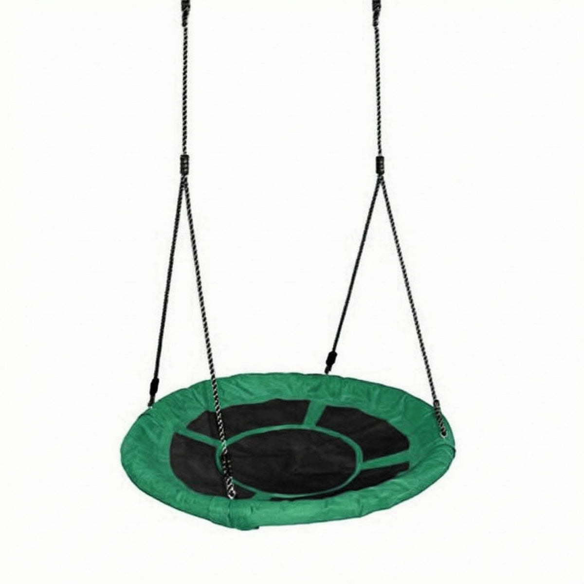 Segmented Panel Bird Nest Swing Padded Rim Round Nest Swing Loop Hangers Outdoor Play Gear Suspended