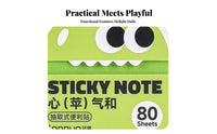 80 Sheets Transparent Note Paper Pearlescent Finish Spring-up Y Notes Multi-Dye Elevate Y Notes for Students, Teachers, School, Learning, Home