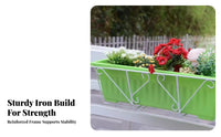 Space-Saving Design Hanging Planter Rack Easy to Install Rectangular Railing Planter Holder Sturdy hard-wearing Outdoor Fixture Adjustable fasteners for Gardeners, Apartment Dwellers, Homeowners