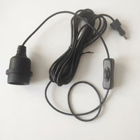 Light Fitting with E27 Lamp Holder for Garden Lighting, Outdoor Lighting with E27 Bulb Holder for Shed Lighting, DIY Lighting with DC Plug