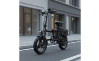 Foldable Electric Bike Street Legal Folding Electric Bicycle Shock Absorption Compact Electric Cycle Double Disc Brakes for Designated Drivers, City Dwellers