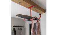 T-Shaped Storage Hook Bracket Scratch-Resistant Wall Hook with Foam Padding Hanging Rack Black Non-Slip for Shed
