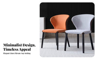 Wear-Resistant Upholstered Side Chair Ergonomic Backrest Curved Back Side Chair Soft Padded Cushion Dining Seat Anti-Slip Foot Pads for Homeowners, Restaurant Owners, Interior Designers, Living Room, Kitchen, Cafe, Office