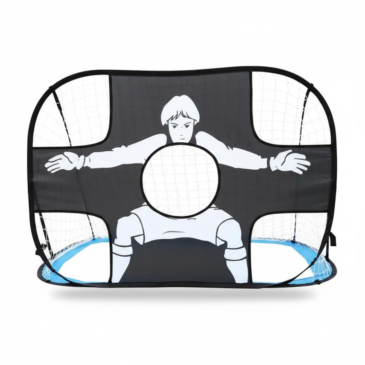 Multi Functional 2 in 1 Ball Target Frame Easy Assembly Kids Soccer Goal Set Lightweight Folding Soccer Goal for Playground, Garden