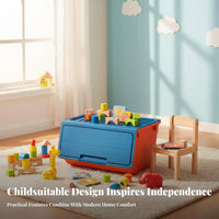 Frontopening Wheeled Container Clear View Household Storage With casters for children