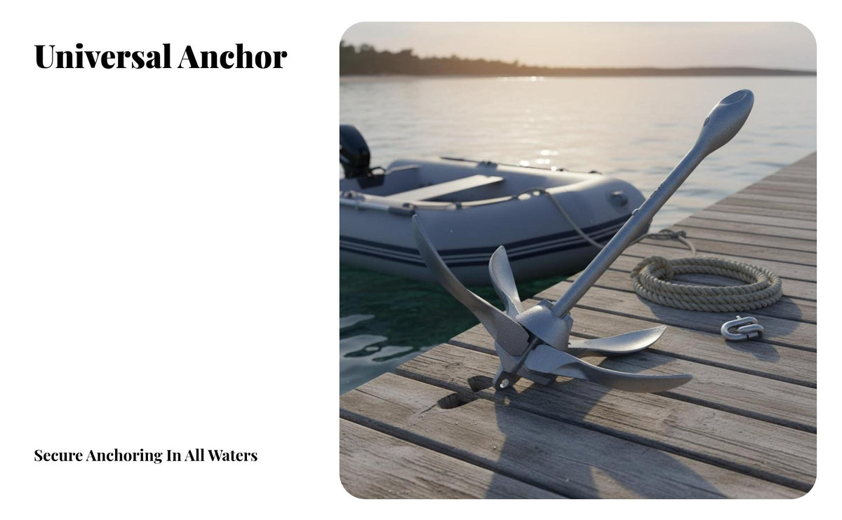 4-Prong Boat Anchor Foldable Inflatable Boat Anchor Boating Equipment Small Sturdy Duty for Paddle Paddlers, Catch Ing, Kayaking