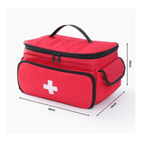 Zippered First Aid Bag with Double Zippers Portable Empty First Aid Kit Storage Case Compact Medical Storage Bag Easy-Access for Car
