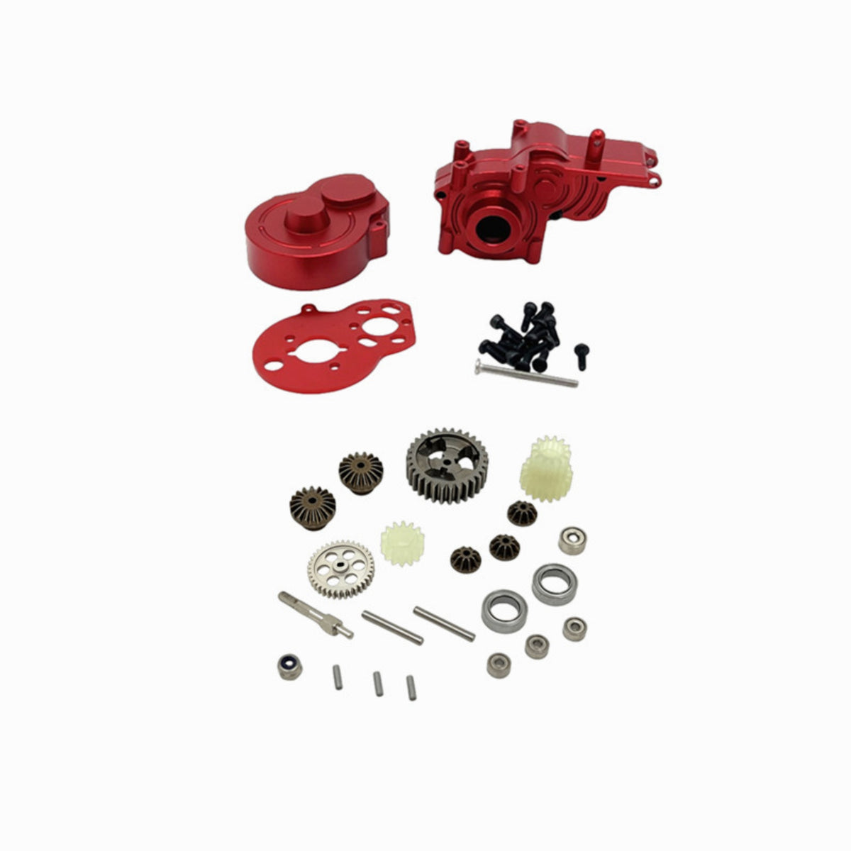 Gearbox Assembly with Gears Complete RC Car Gearbox RC Car Upgrade Kit Precision Hardware Smooth for Builders, Drivetrain Tuning