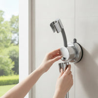 Adjustable Suction Cup Shower Head Holder Waterproof Shower Head Holder with Suction Cup Removable for Bathroom
