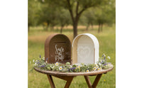 Arched Wedding Card Box Wood-Grain Wedding Card Holder Spacious Stylish for Newlyweds