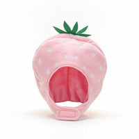 Soft Strawberry Hat Cute Strawberry Hat with Chin Strap Funny Headwear Novelty for Cosplayers, Cosplay, Costume Parties, Photo Shoots