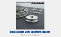 Heavy Duty Pulley, Steel Wire Rope Lifting Wheel, Nautical U-Type Thru-Hole Iron Pulley