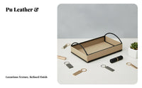 Leather Valet Tray Nordic design Desktop Organizer Multi-Purpose for bureau, Men