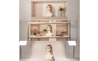 Mannequin Head with Shoulders Realistic Hairpiece Stand Skin Tone Cosmetology Head for Cosmetologists