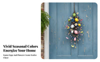 Easter Door Hanger Festive Pastel Egg Door Hanger Thoughtful Gift Artificial Easter Decoration for Home Embellishers, Homeowners, Cabinet, Mantel