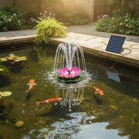 Floating Solar Fountain Outdoor Water Feature Interchangeable for Pond, Pool