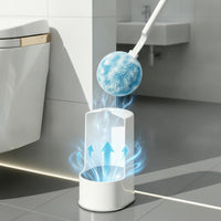 Toilet Brush with Holder Floor-Standing Toilet Brush Space-Saving Drain-dryFree for Bathroom