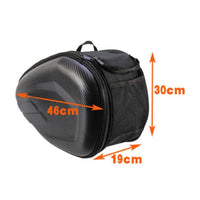 Semi-Rigid Motorcycle Saddle Bag Structured Motorcycle Saddlebag Strap-Mount Saddle Bag with Carry Handle Heavy-Duty for Motorcyclists, Commuters, Daily Commuting