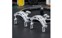 Folding Bike Brake Caliper Stable Braking Linear-Pull Brake Caliper Set Precision Made C-Clamp Bike Brakes for Portable Two-Wheeler Owners