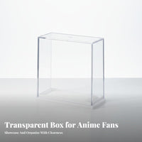 Enclosed emblem Case Transparent Collectible badge Holder Clear View for Anime Fans
