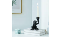 Textured Monkey Candle Holder Resin Taper Candle Holder Decorative Monkey Candlestick Indoor for Wedding
