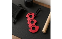 Carabiner Clip Wing-Shaped-Shaped Cue Holder Textured 3-Hole Cue Holder Red