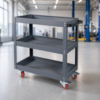 Heavy Duty Rolling Tool Cart Metal Mechanic Tool Cart Long-Lasting Rust Resistant for Mechanics, Repair Shop