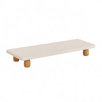Display Screen Riser Space Saving Display Screen Stand with Wooden Legs Low Profile Laptop Stand for Home Office