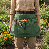 Waterproof Harvest Apron with Pockets Hands-Unrestricted Gardening Apron with Pockets Wide Opening Large Capacity for Gardeners, Florists, Orchard