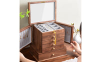 Makeup Organizer with Drawers Rectangular Makeup Organizer with Drawer Practical Cosmetics Storage Box for Dresser