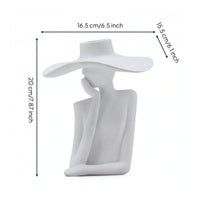 Abstract Vase with Hollow Top Minimalist Human Figure Sculpture Sculptural Decorative Ornament for Tabletop
