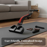 Pedal Elastic Band Non-Slip Pedals Foot Pedal Elastic Band Waist Exerciser Multi-Functional 4-Tube Abdominal