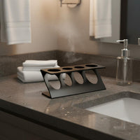Electric Toothbrush Stand Space Saving Toothbrush and Toothpaste Holder Wide Opening Design Vanity Storage Rack for Washstand