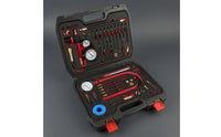 Engine Pressure Test Kit Professional Pressure Gauge Kit Portable Tester with Hose and Adapters for Mechanics, Home Mechanics, Auto Repair Shop
