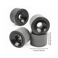 4 Pieces Street Riding Wheels Sports Apparatus Surfboard Wheels Cylindrical Shape Center Bearing Opening