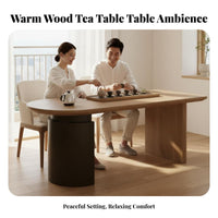 3 Pieces Pebble-Shaped Table with 2 Woven Chairs Natural Aesthetic Home Furniture Space Saving for Apartment Dwellers, pairs, Balcony, Living Room