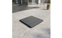 Tooltool-Less Interlocking Floor Tile Modular Slatted Deck Tile Weatherproof Flooring Lightweight for DIYers