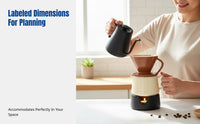 Ceramic Coffee Dripper Set, Hand Brew Strainer Funnel Mesh, Sharing Pot, Coffee Brewer Kit