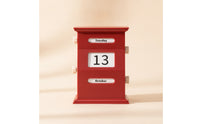 Vintage-Inspired Desktop Perpetual Calendar Mechanical Manual Calendar with Knobs Cute Simple for Study