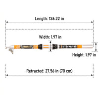 Fishing Rod and Reel Set Carbon Fiber Telescopic Sea Fishing Pole Multi Piece