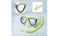Tempered Glass Snorkel Set with Dry Snorkel Dual Lens Swim Gear Clear View for Beginners