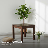 hardwood Wood Construction Four-Legged Square Wooden Table Traditional Chinese design Household Furniture Minimalist Design Nightstand Space-Saving for Apartment Dwellers, Homeowners, Students, Living Room, Bedroom, Entryway, Balcony
