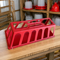 Chicken Feeder For Chicks & Poultry Porous Feeding Tray Durable Polymer Green For Poultry Farms & Gardens