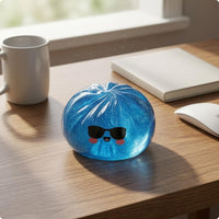 Cartoon Face Press Toy Squeezable Glitter Stress Ball Gel Stress Ball Quiet Glitter Squishy Toy Nontoxic