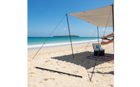 Aluminum Tarp Pole Lightweight Sectional Awning Support Rod Foldable Awning Support Includes Storage Bag for Backpackers