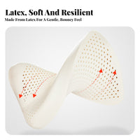 High Elasticity Natural Latex Pillow Hypoallergenic Breathable Massage Pillow Cooling for Adults, Side Sleepers, Sleeping, Nightly Use, Home