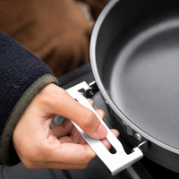 Aluminum Alloy Cookware Set, 57 Pieces, Dark Gray, Camping Pot Set, Includes Storage Bag, Compatible with Gas Stoves