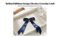 Lustrous Ribbon Knot Jaw Fastener Elegant Design Long Ribbon Knot Fastener Soft and Comfortable All-Matching Hues for Women