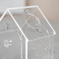 Escape-Proof Reptile Enclosure with Feeding Hatch Clear Reptile Enclosure Transparent Acrylic Terrarium Well-Ventilated for Hobbyists, Home Office