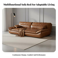 transformable Loveseat Bed Multi-Functional Boat-Shaped Futon Bed Foldable Sleeper Sofa for Apartment Dwellers, Young Adults, Small Spaces, Office